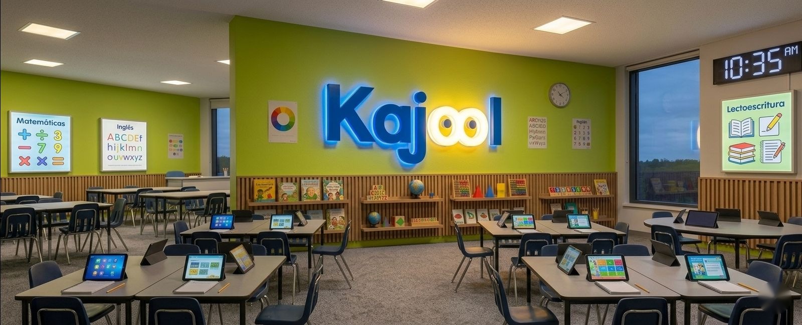 Aula Kajool con tabletas